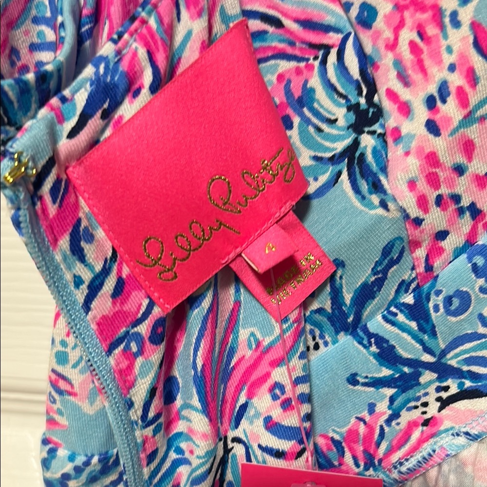 Lilly Pulitzer Blue and Pink Floral Maxi Dress-NWT - Picture 6 of 12